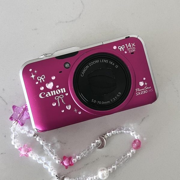 Canon Pink and Silver Cameras-and-accessories